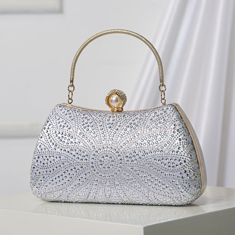 Rhinestone Diamond Cheongsam Dress Garment Hand-held Portable Clutch Evening Bags