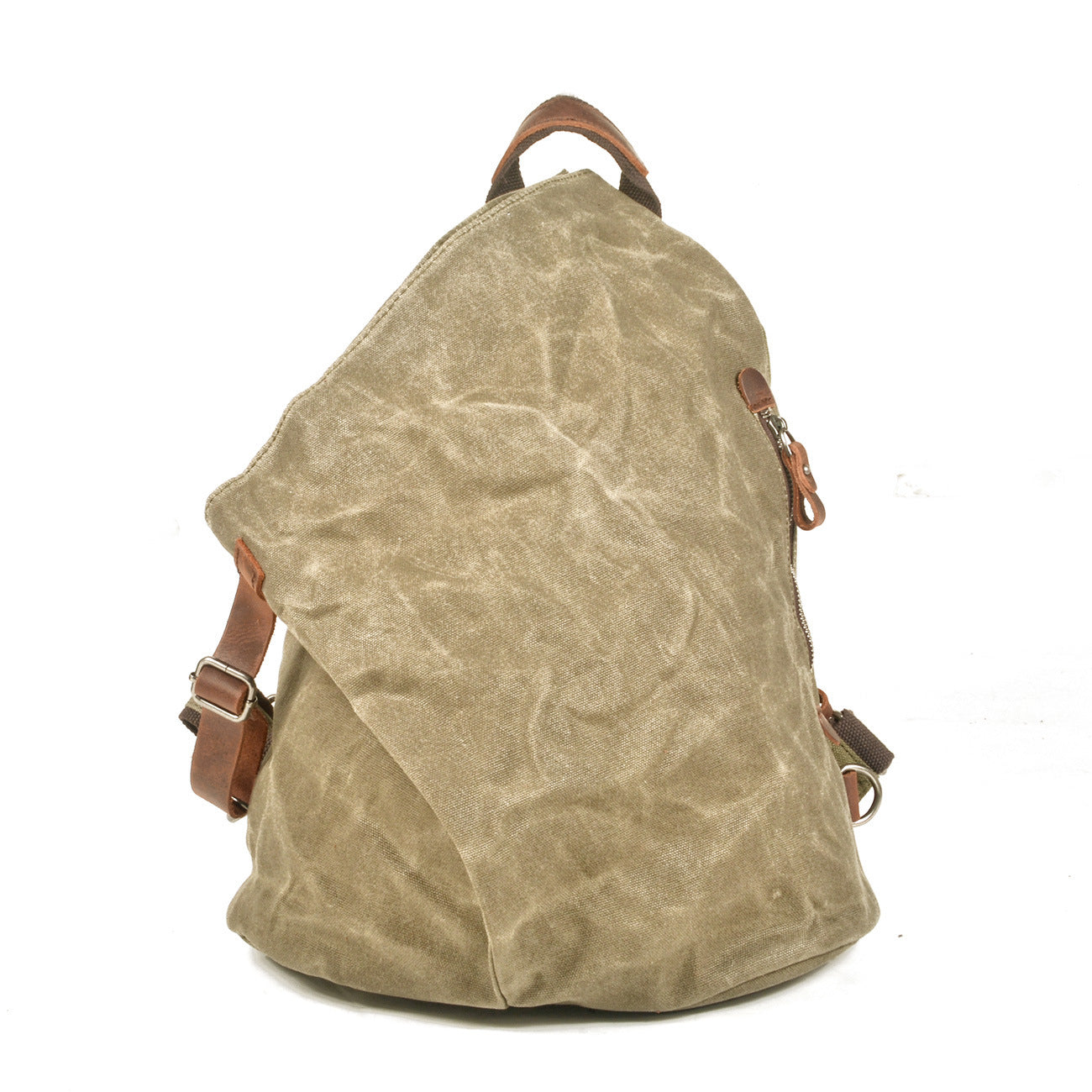 Men's Tooling Retro Military Style Waterproof Rucksack Cotton Canvas Large Leisure Backpack