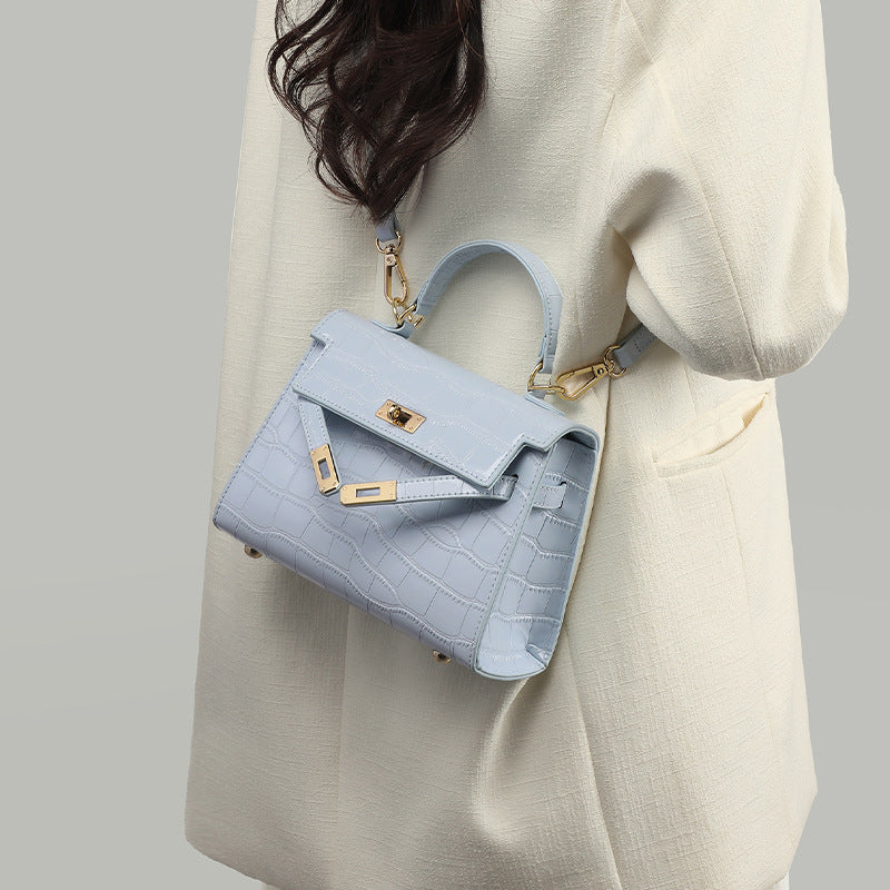 Women's Light Luxury Minority Genuine Leather Crocodile Women's Messenger Bag