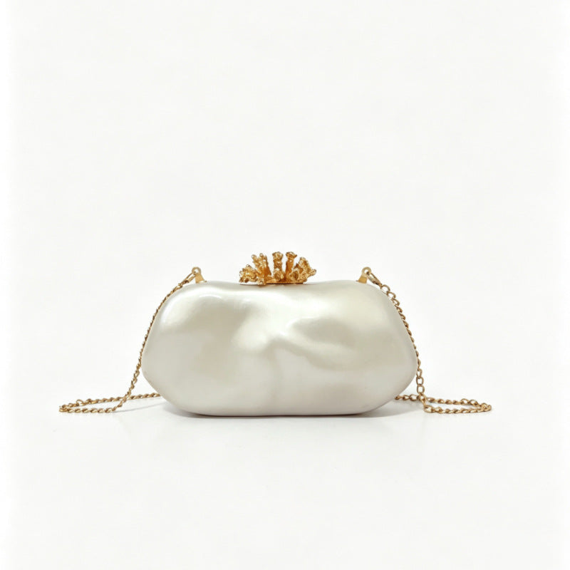 Alloy Flower Head Pressing Die Solid Color Acrylic Shaped Clutch Dinner Bag