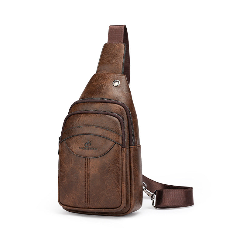 Men's Retro Business Commuter Vertical Texture Bags
