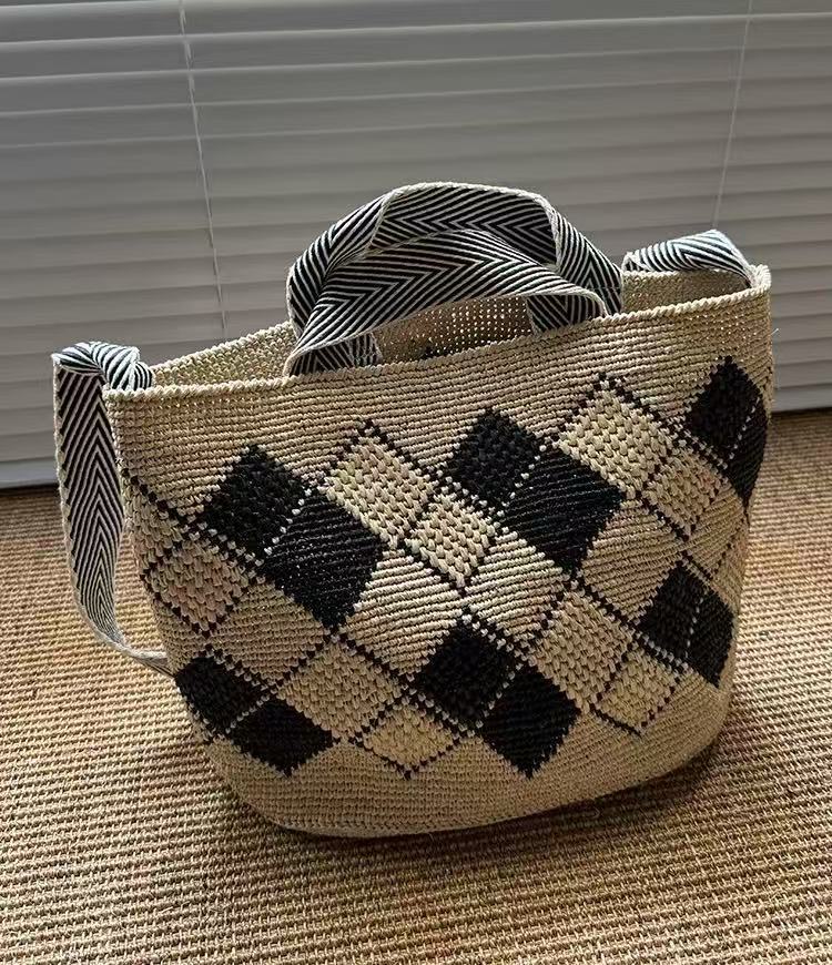 Women's Raffia Woven Summer Seaside Vacation Bucket Bags