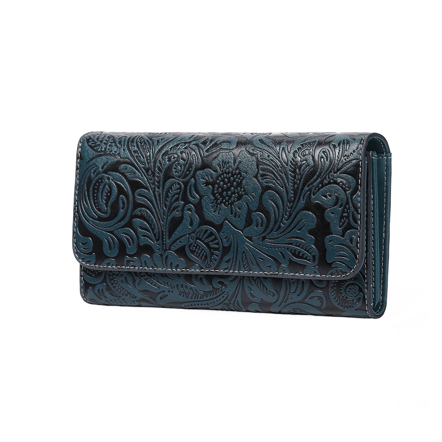 Durable Women's Long Embossed Pattern Fashion Handbags