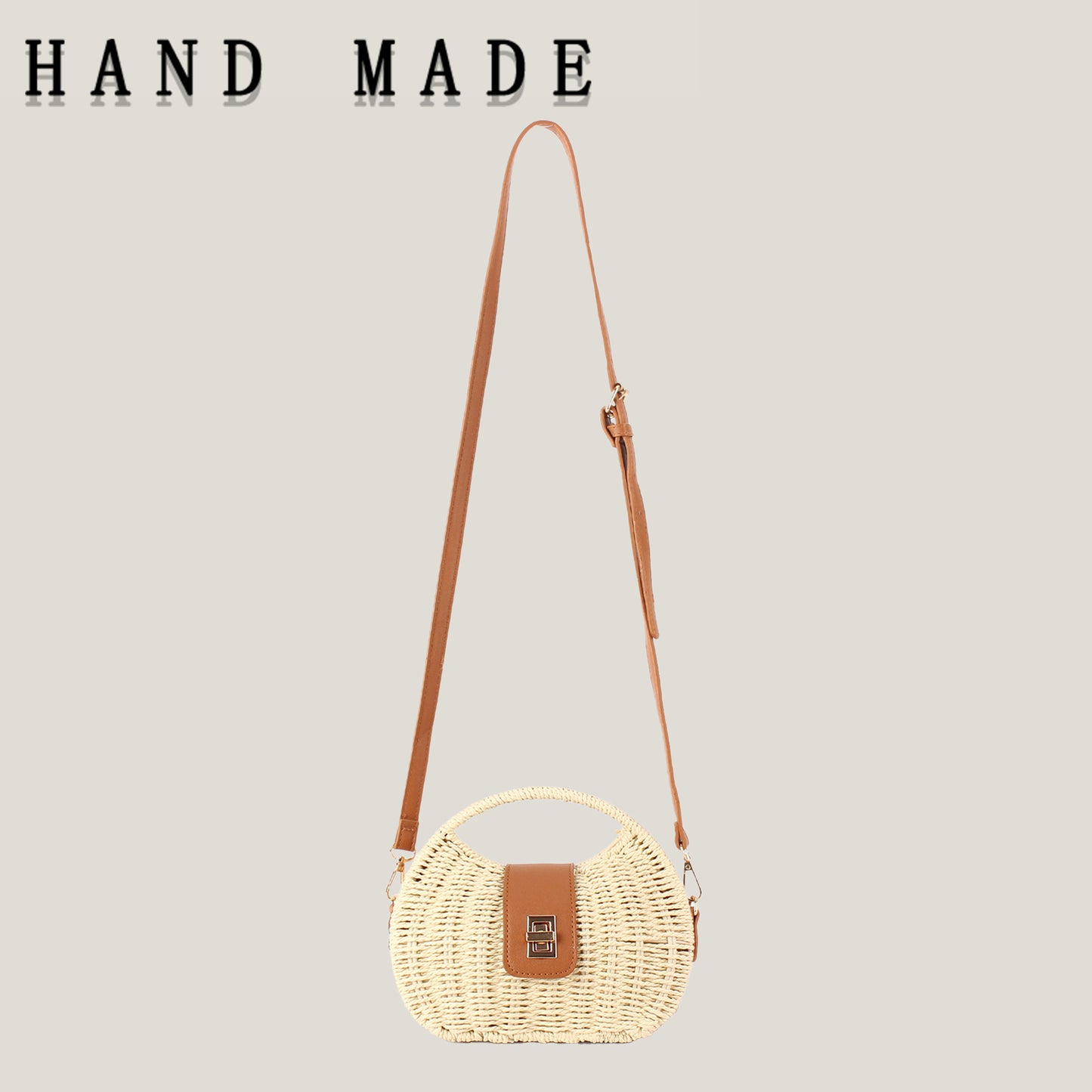 Women's French Fashion Woven Straw Seaside Vacation Beach Bags