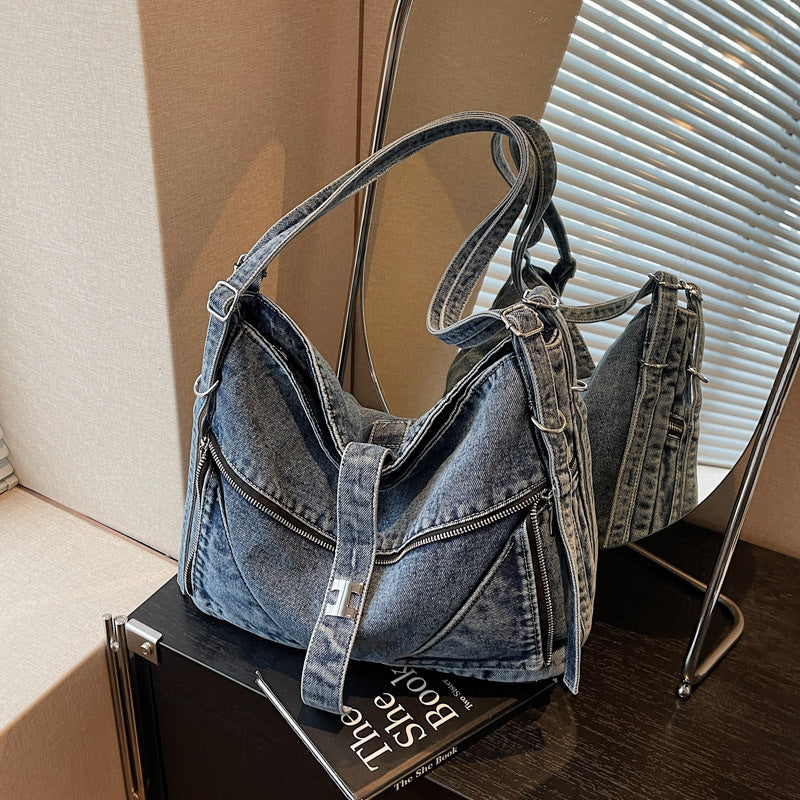 Women's Denim Large Capacity Summer Versatile Class Women's Messenger Bag