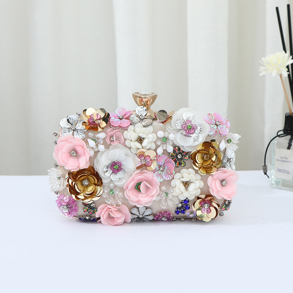 Women's Flowers Fashion Banquet Wedding Niche Dinner Bag