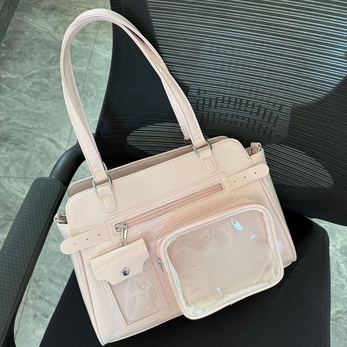 Women's Retro Cartoon Niche Large Capacity Commuter Dark Backpacks