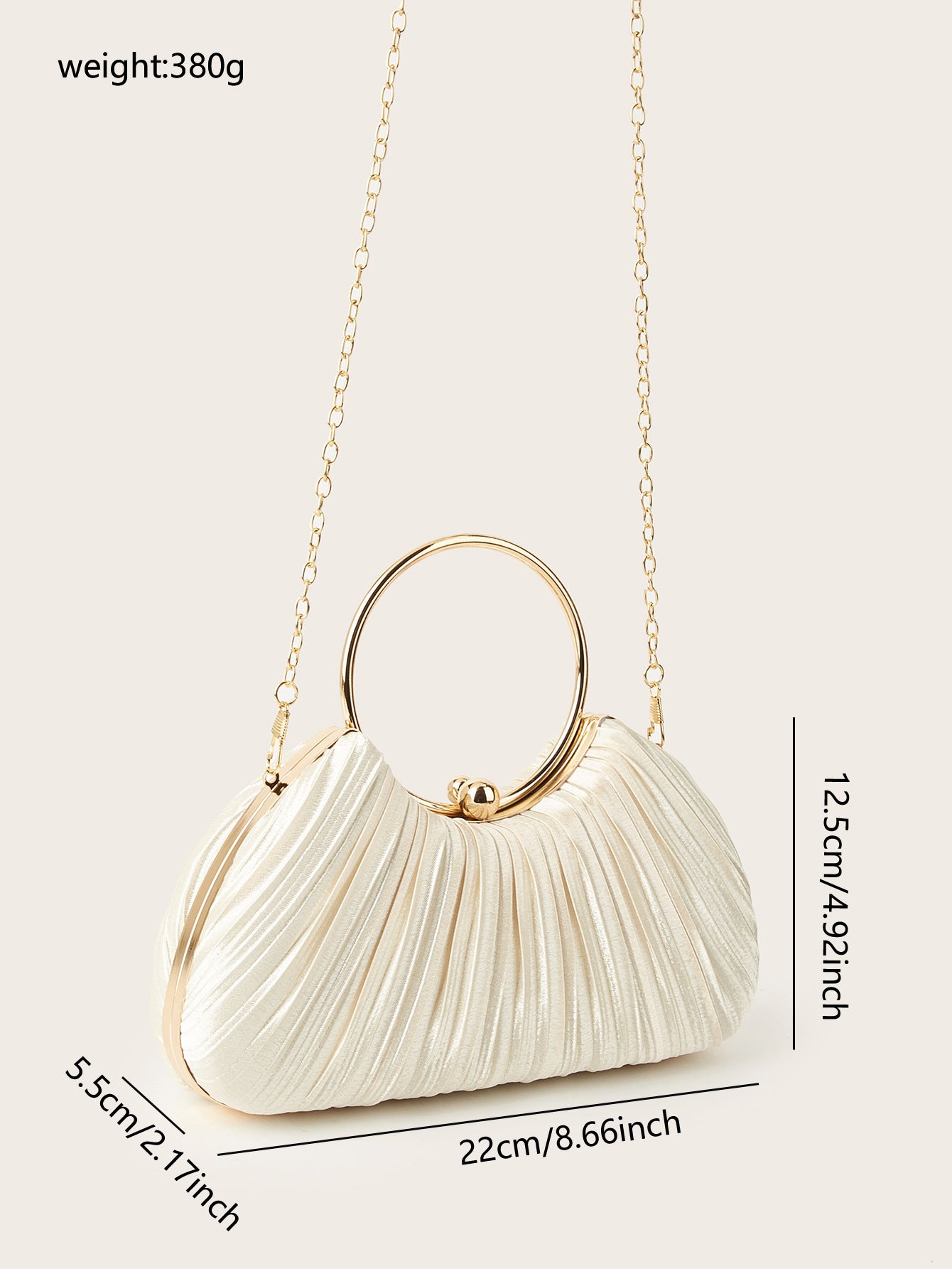High Sense Wrinkled Party Clutch Dress Handbags