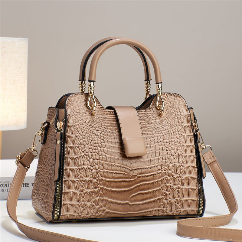 Women's Alligator Print Large Capacity Commuter Women's Handbag