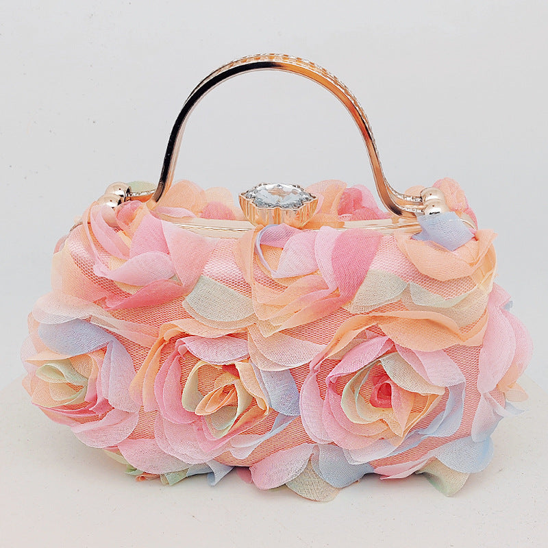Flower Bridal Wedding Dress White Garment Dinner Bag
