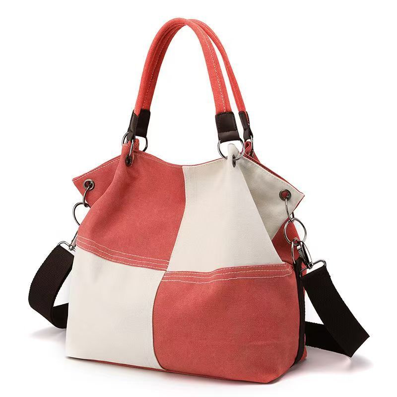 Women's Stitching Contrast Color Large Capacity Fashion Women's Messenger Bag