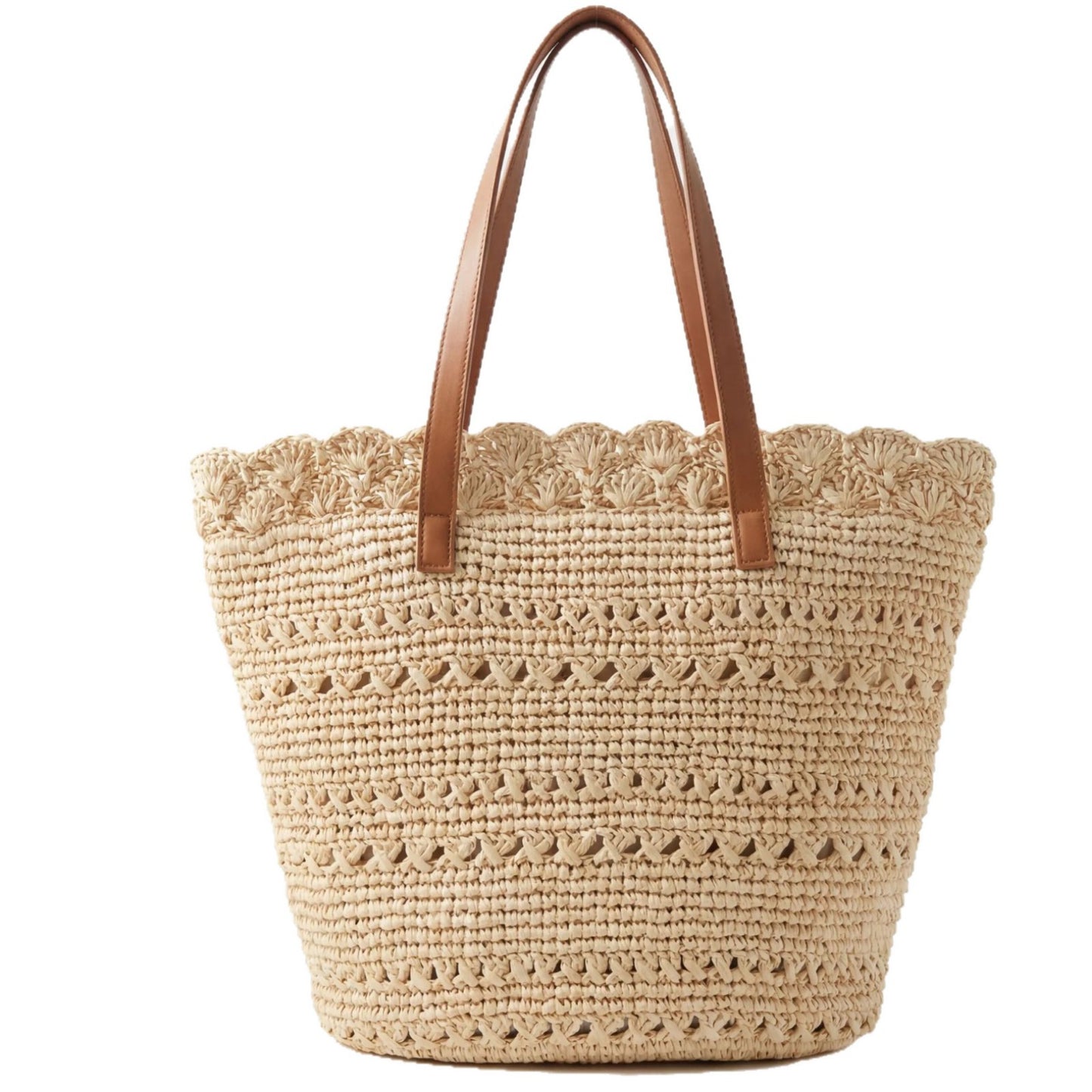 Women's Lace Straw Hand-woven Large Capacity Totes Vacation Bags