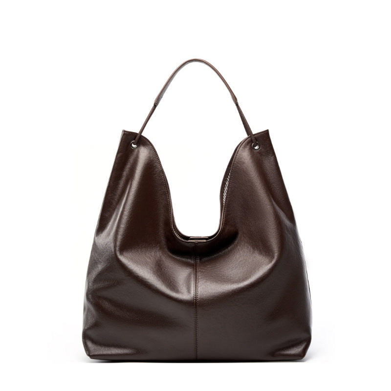 Vegetable Tanning Leather Popular Textured Versatile Class Underarm Women's Shoulder Bag