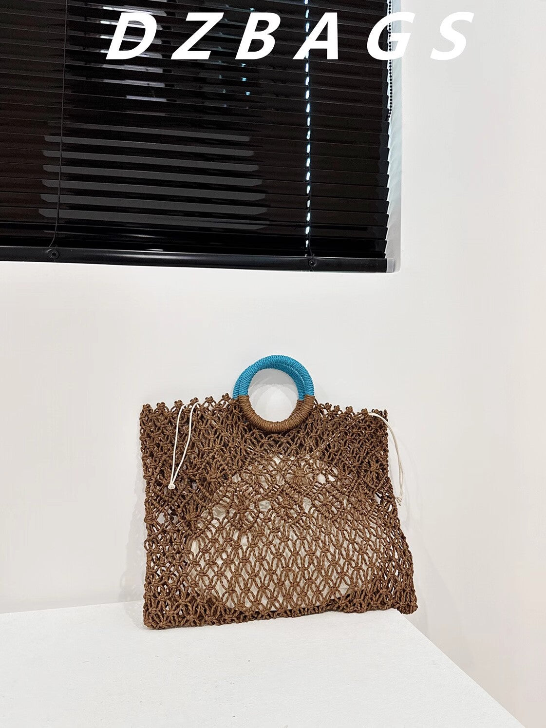 Straw Hollow Woven Summer Beach Dark Handbags
