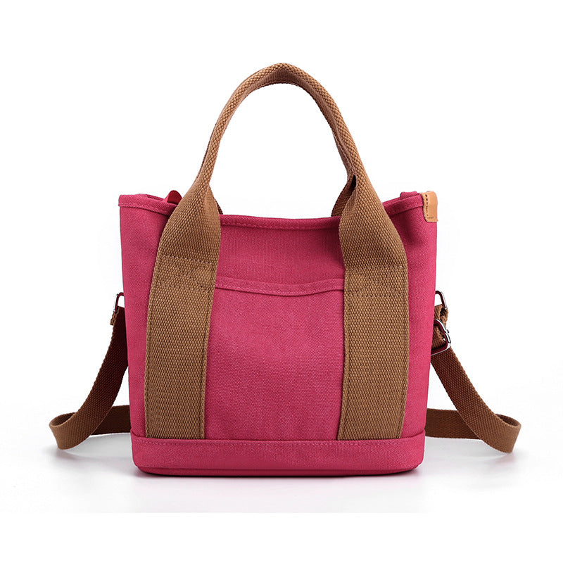 Canvas Retro Single Washed Thickened Mummy Small Square Bag