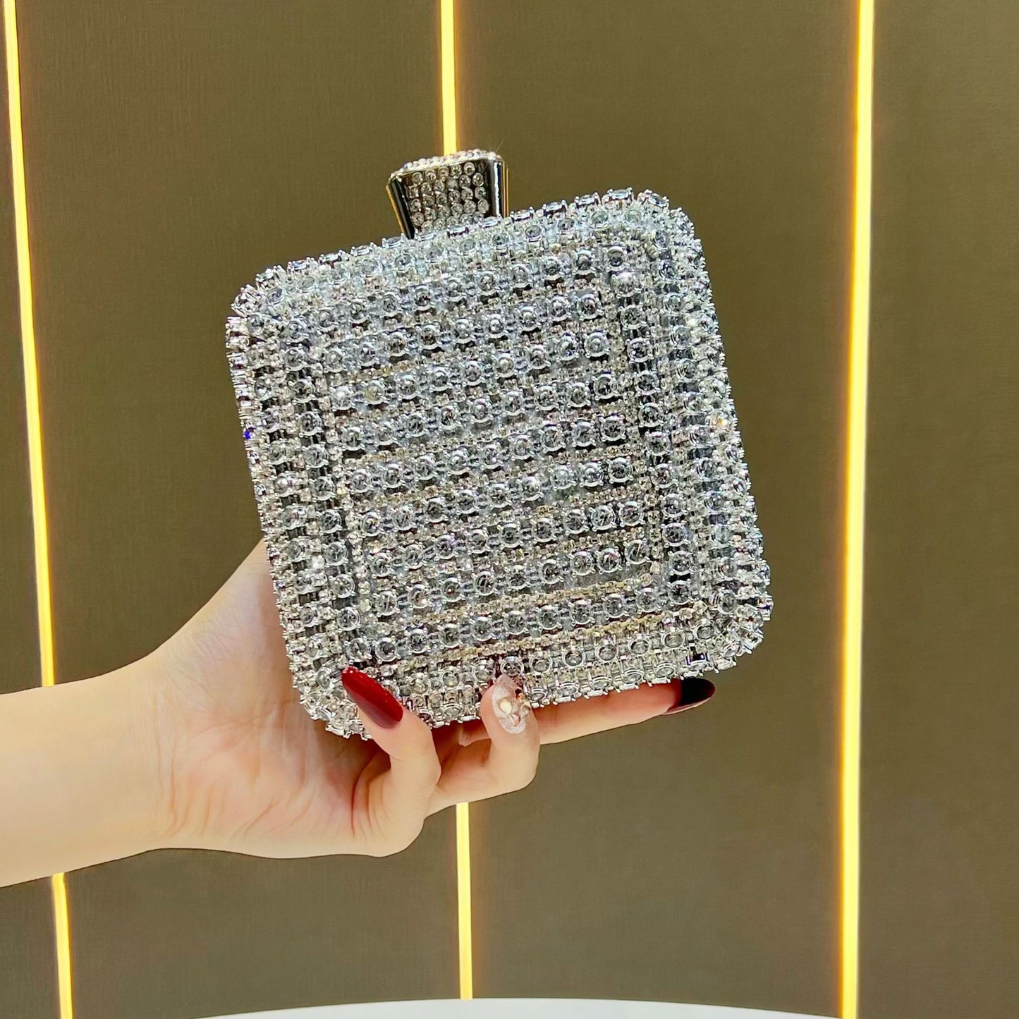 Women's Light Luxury Diamond Clutch Party Shiny Bags