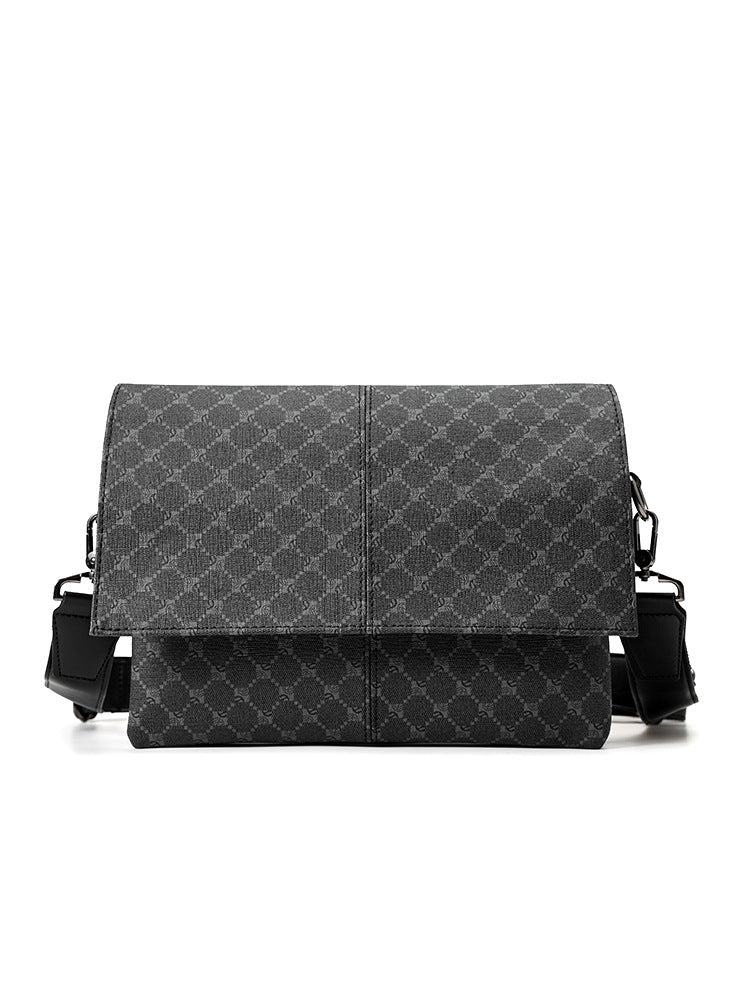 Men's Folding Fashion Korean Trendy Motorcycle Poor Men's Shoulder Bag