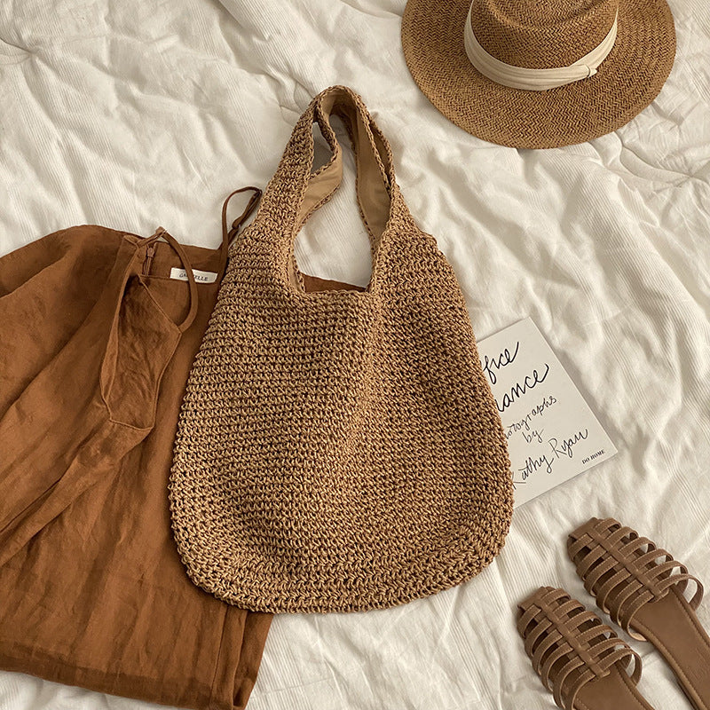 Summer Large Capacity Straw Female Canvas Bags
