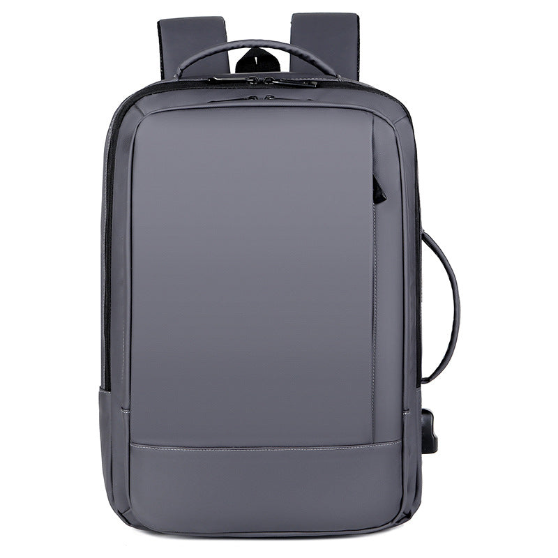 Men's Charging Commute Waterproof Expansion Computer College Business Backpack