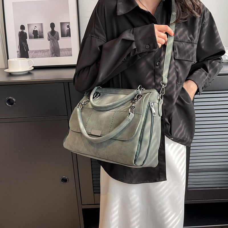 Popular Female Large Capacity Versatile Frosted Portable Women's Shoulder Bag