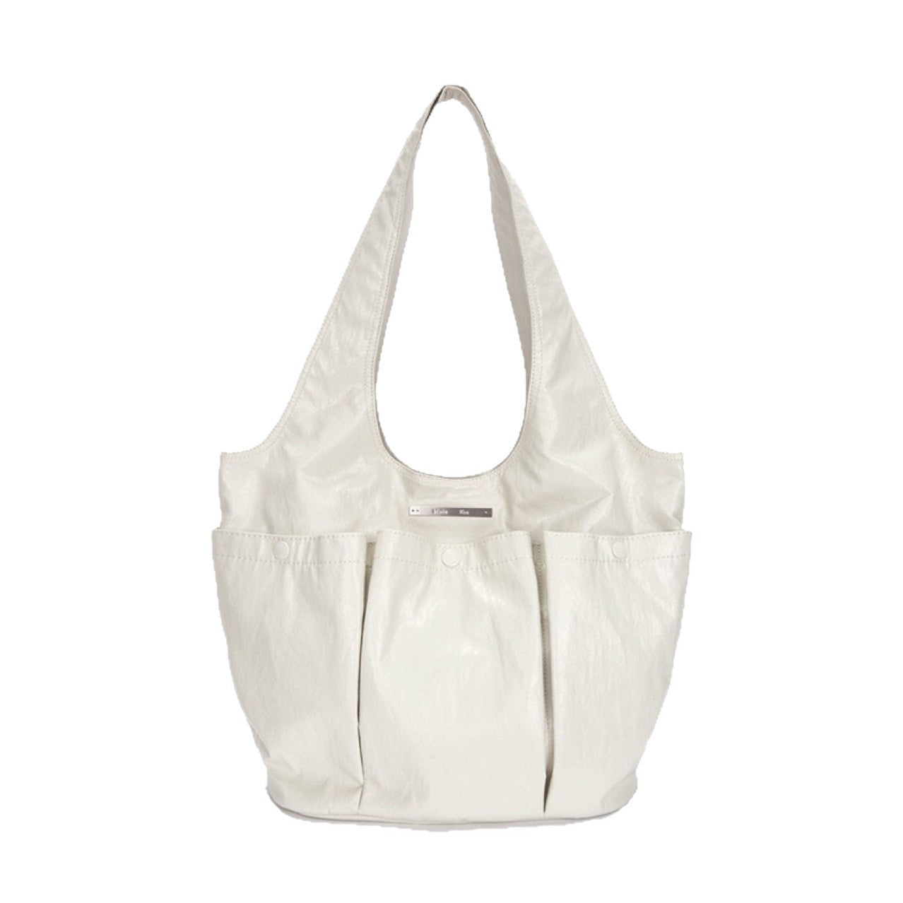 Pleated Double Pocket Korean Style Commuter Underarm Women's Shoulder Bag