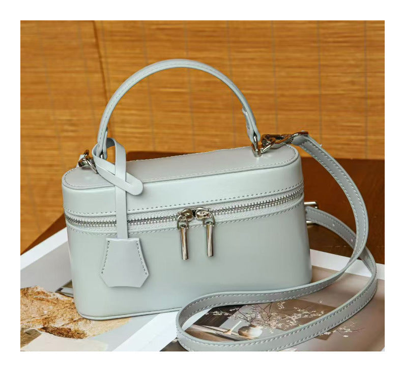 Women's Simple Lunch Box Genuine Leather Western Bags