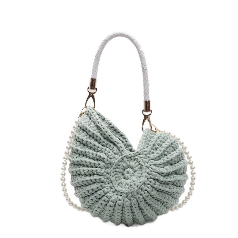 Women's Fun Marine Conch Shell Knitting Finished Women's Handbag