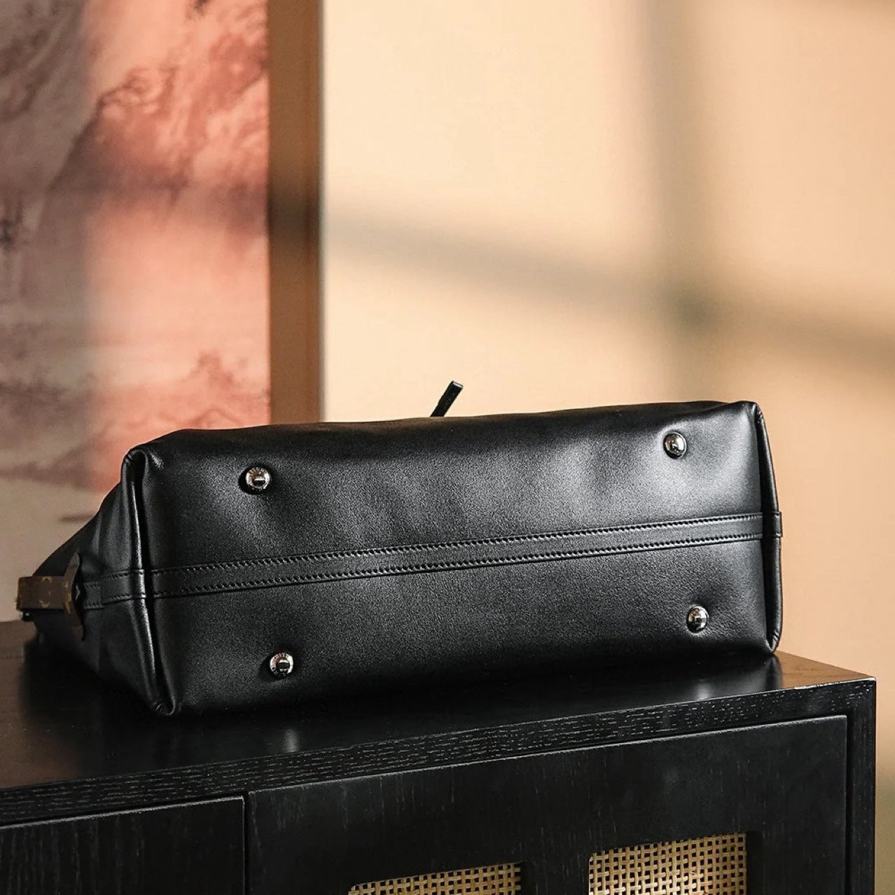 Women's Large Capacity Fashion Underarm Black Warrior Bags