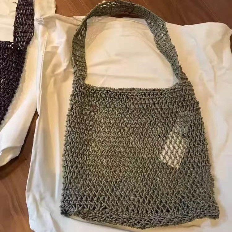 Fashionable Hand-woven Cold Net Pocket Vacation Women's Messenger Bag