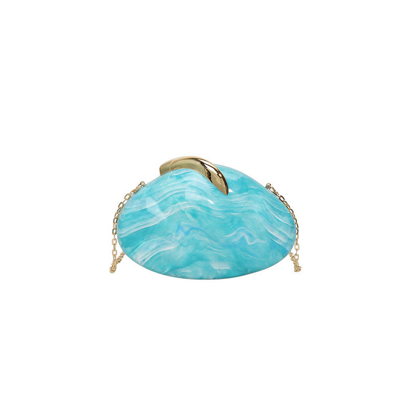 Women's Korean Style Popular Round Box Western Light Dinner Bag