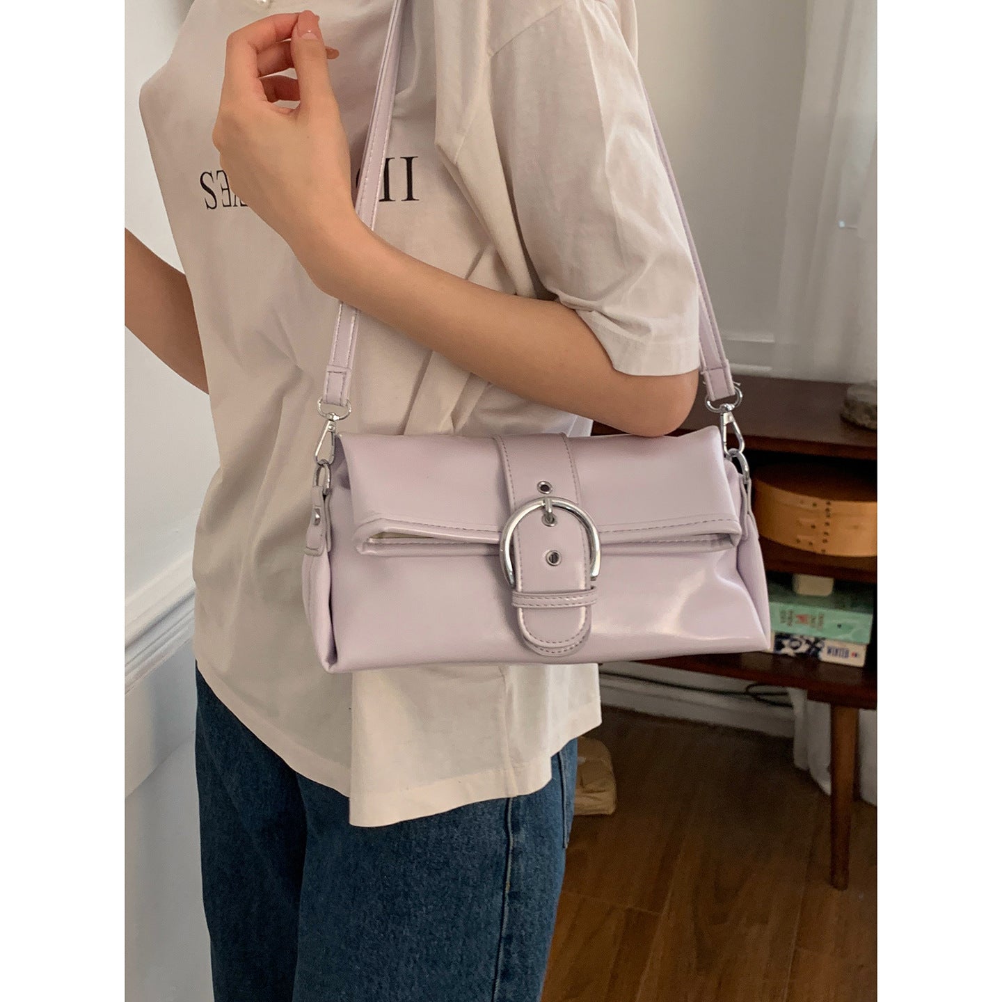 Women's Korean Fashion Pouches Commuter Simple Small Square Bag