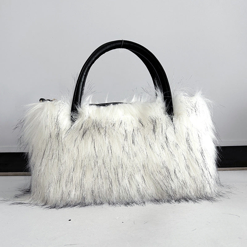Women's Plush Fashion Imitation Fur Furry Women's Handbag