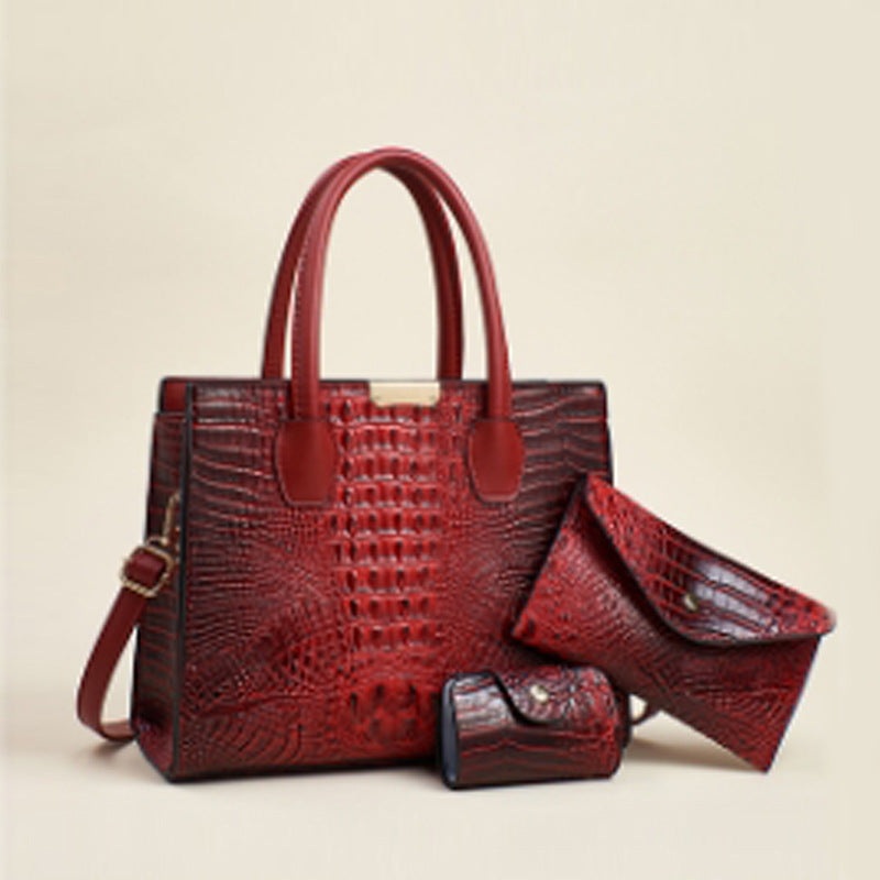Stylish Women's Three-piece Fashion Large Capacity Handbags