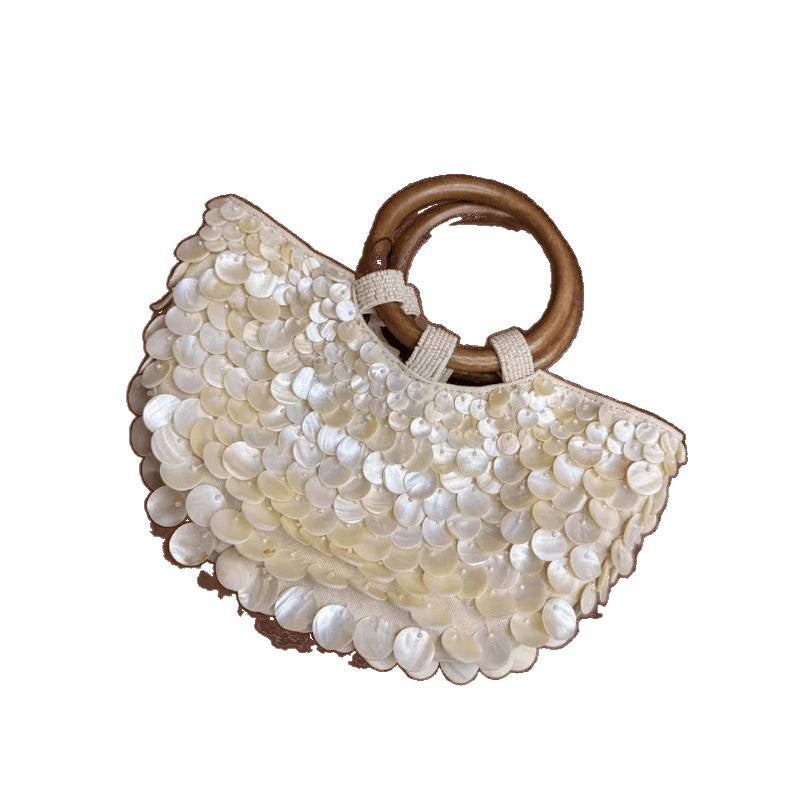 Women's Pure Handmade Natural Shell Fairy For Niche Women's Handbag