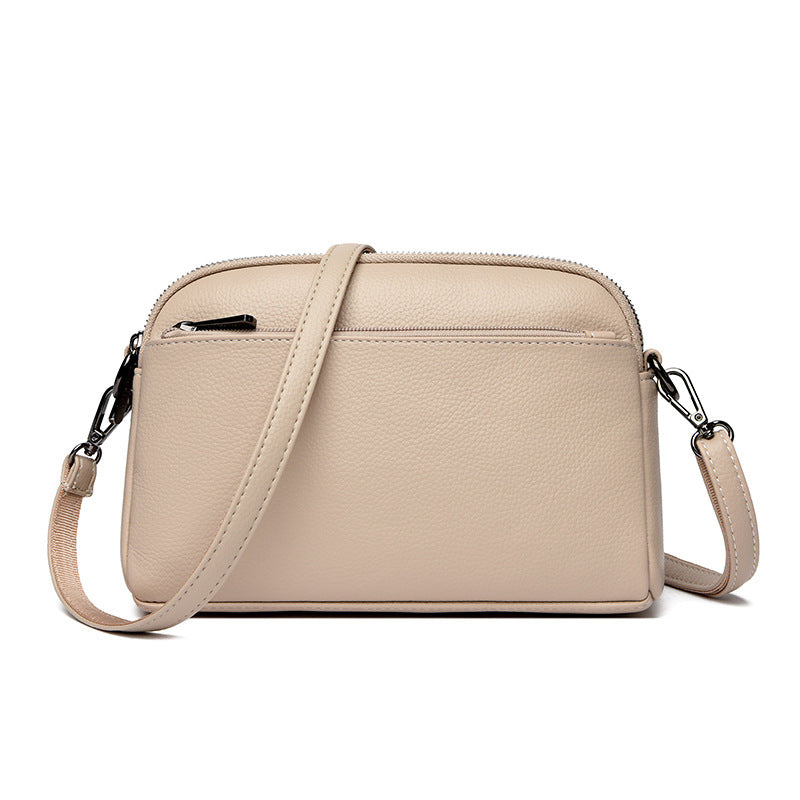 Women's Fashion Advanced Soft Leather Pouch Small Square Bag