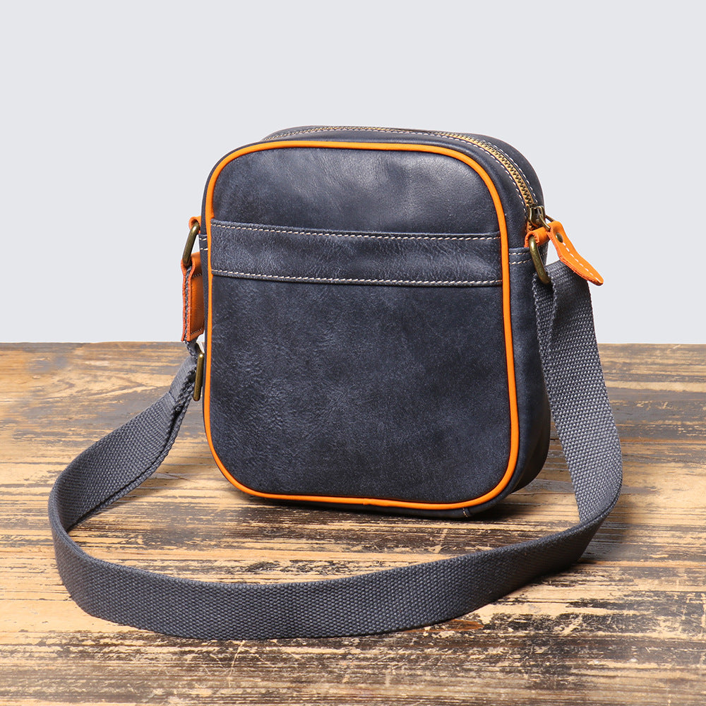 Men's Retro Leather Matte Simple Large Capacity Men's Shoulder Bag