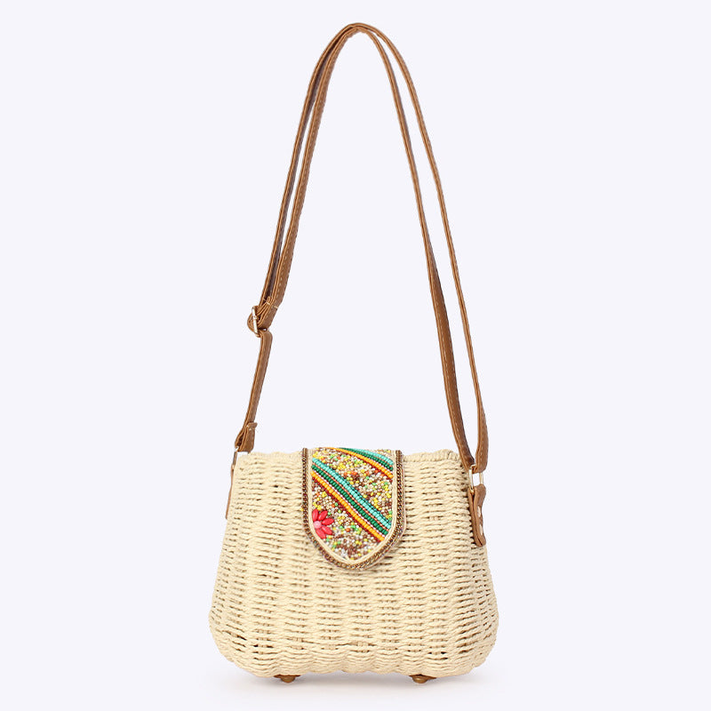 Women's Cover Fashion Woven Advanced Texture Simple Women's Messenger Bag