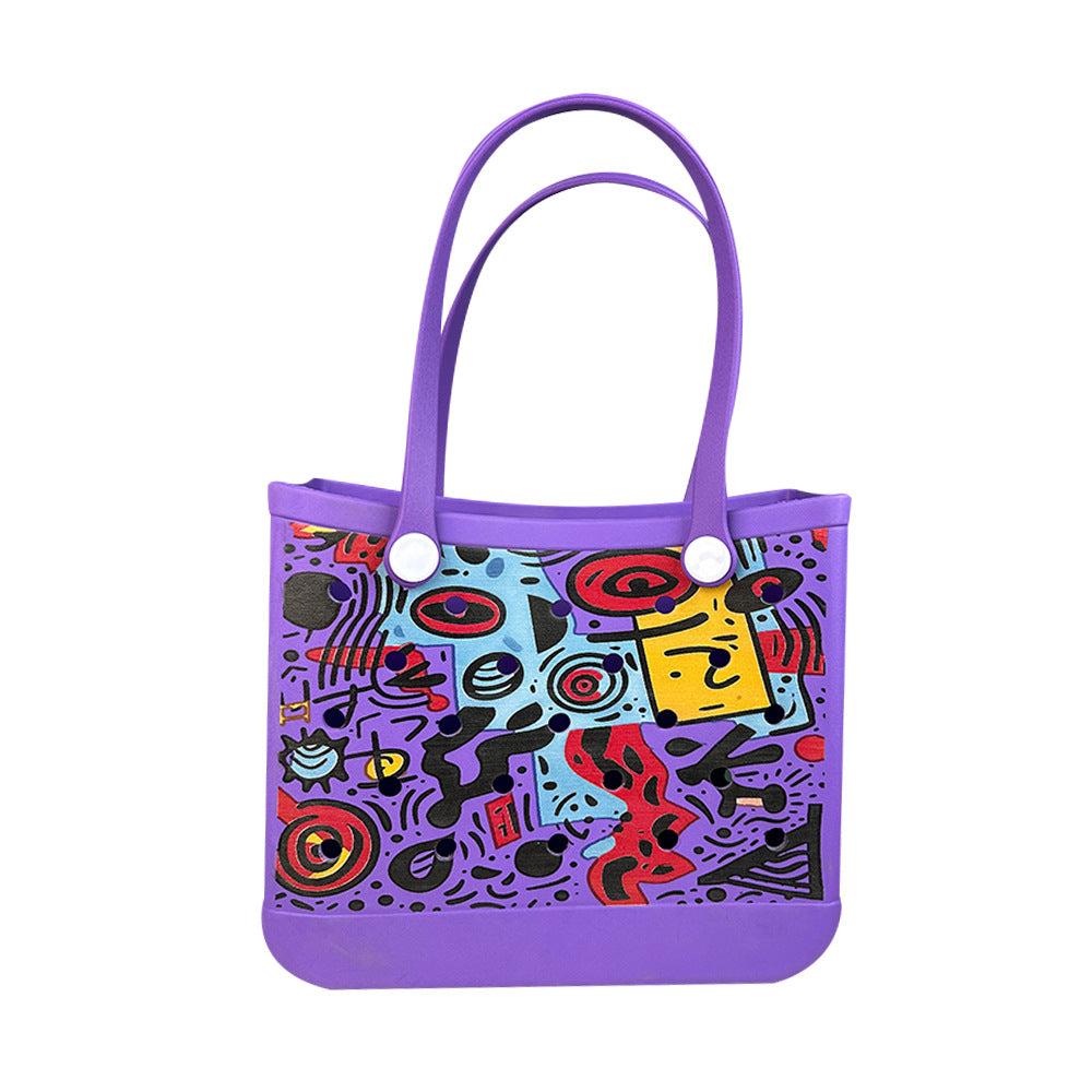 Hole Printed Iti Large Capacity Storage Tote Bag
