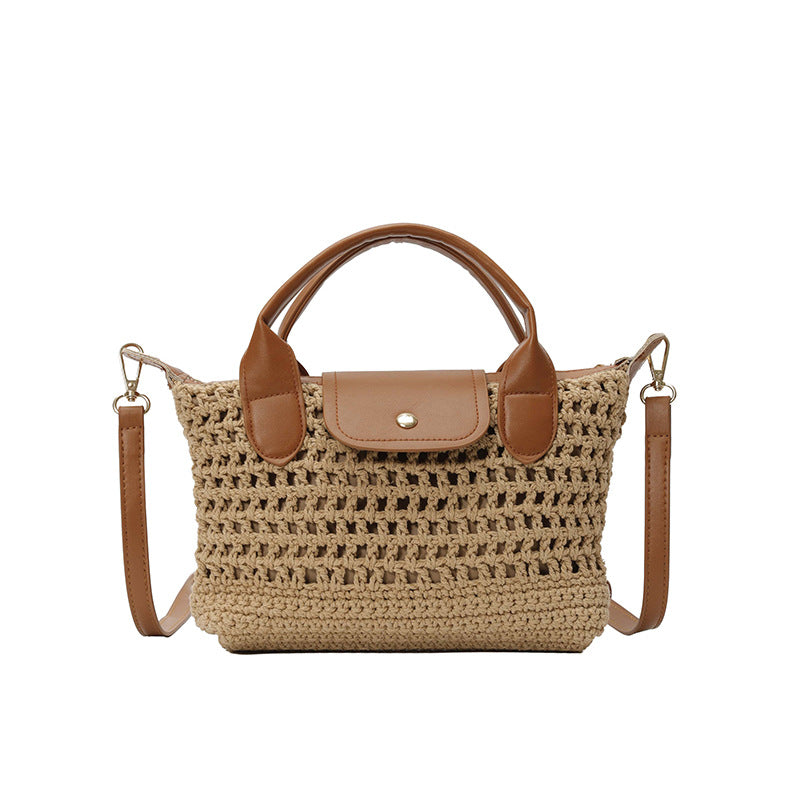 Women's Spring Fashion Simple Korean Woven Portable Women's Messenger Bag