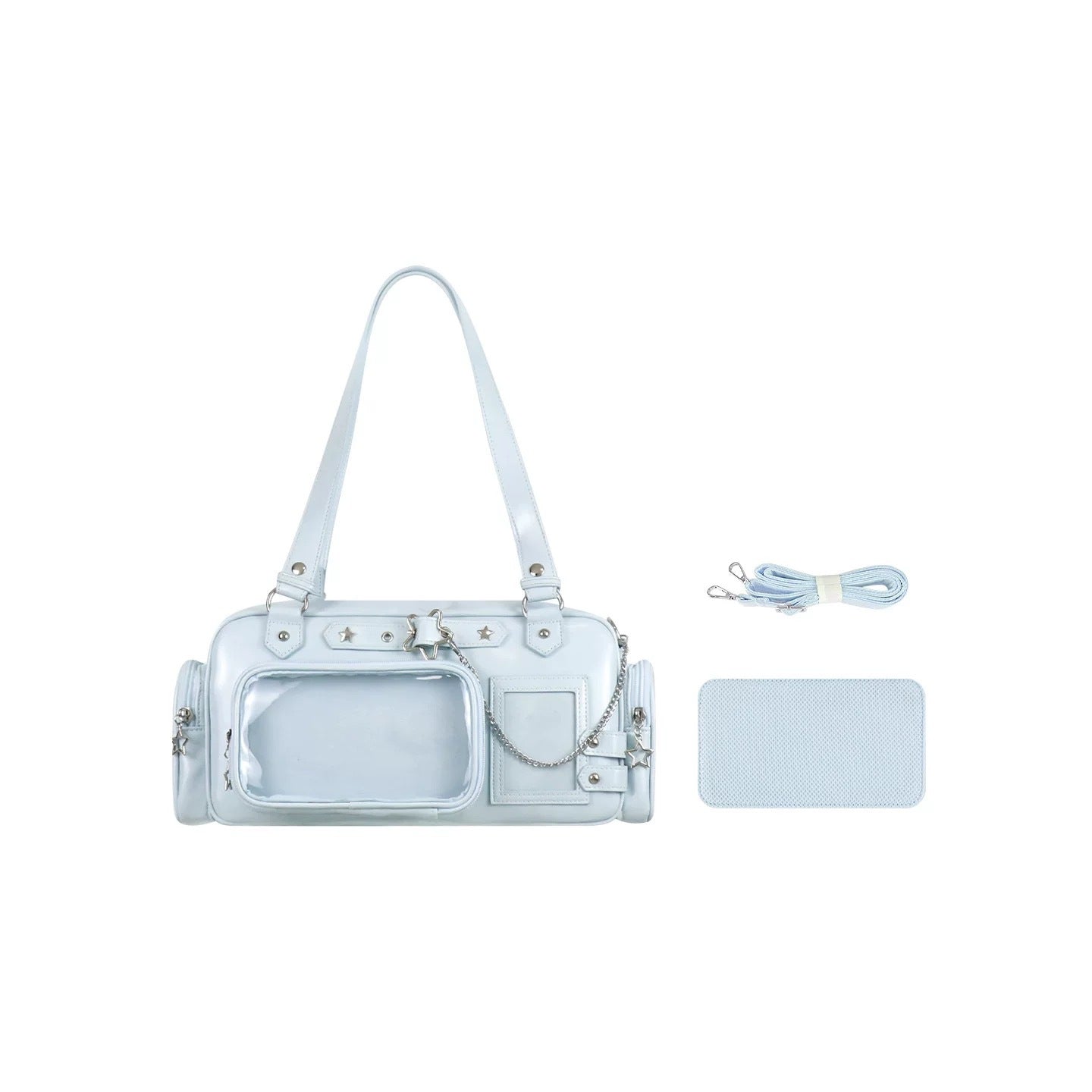 Women's Cartoon Doll Transparent Daily Snacks Sugar Star Underarm Bag
