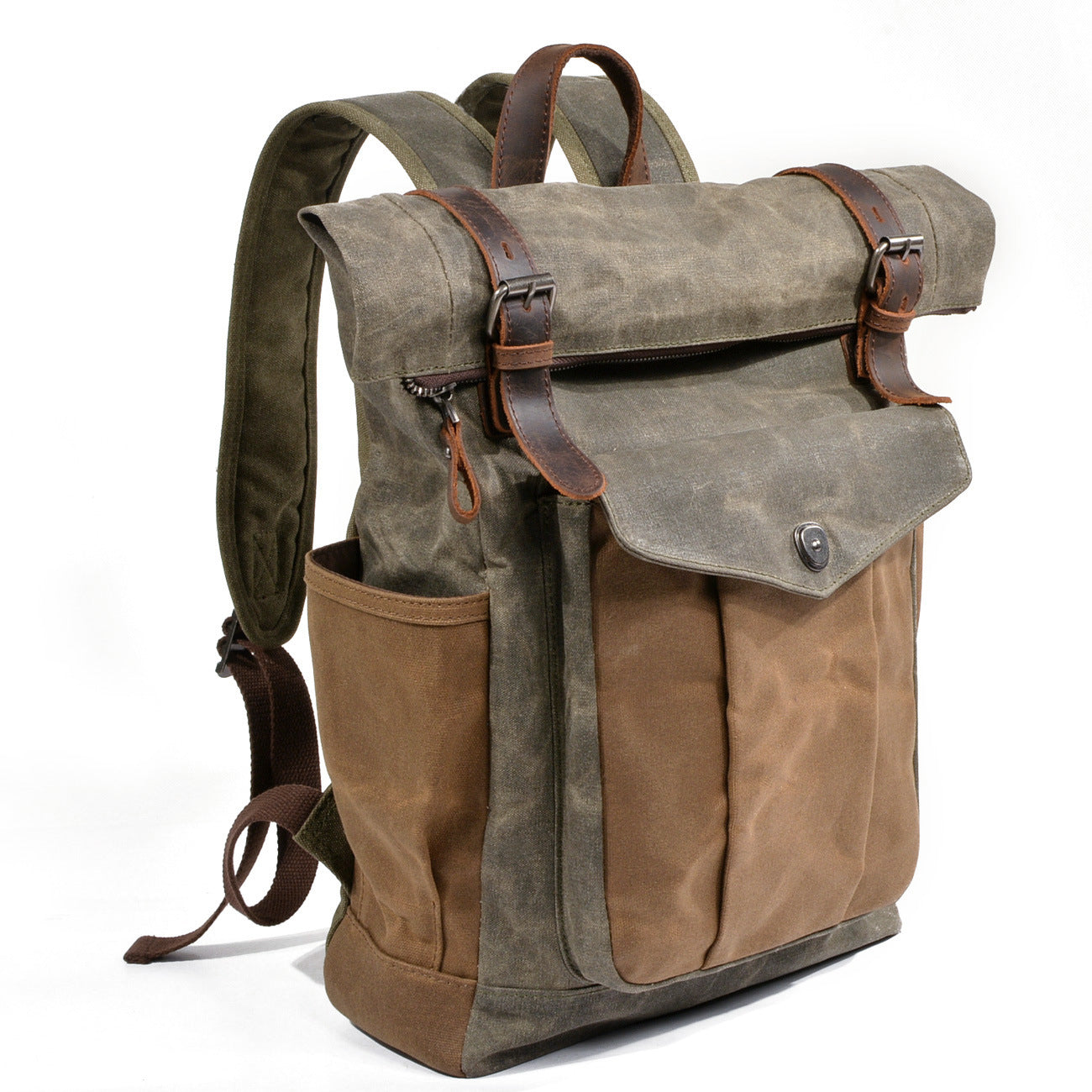 Women's & Men's Retro Oil Wax Canvas Hiking Bags