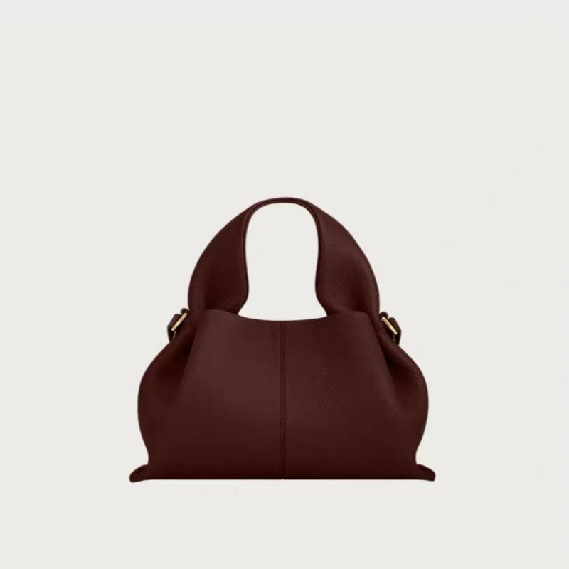 Women's French Niche Cloud Cowhide Dumpling Women's Shoulder Bag