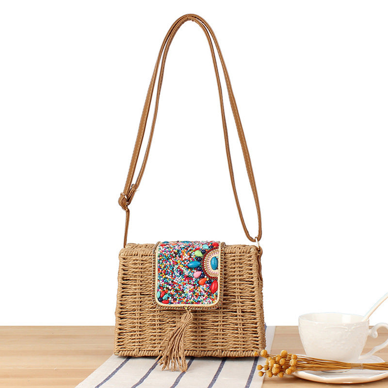 Women's Fashion Woven Seaside Holiday Minority Simple Design Bags