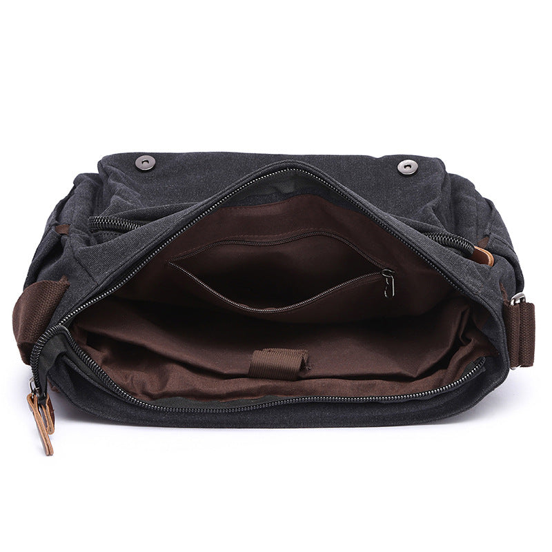 Durable Men's Portable Canvas Business Style Men's Briefcase