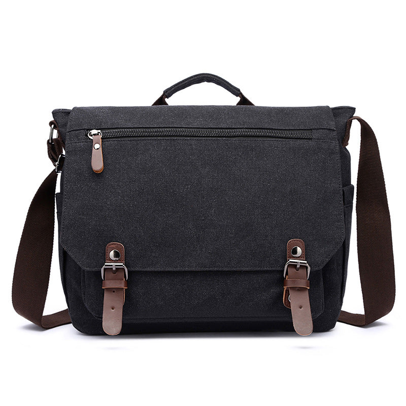 Durable Men's Portable Canvas Business Style Men's Briefcase