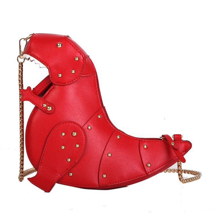 Women's Personality Trendy Fashion Rivet Dinosaur Cartoon Bags