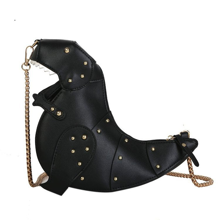 Women's Personality Trendy Fashion Rivet Dinosaur Cartoon Bags