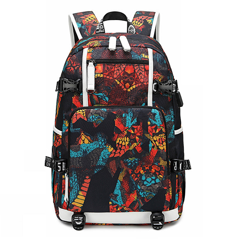 Classy Men's Good-looking Simple Thermal Transfer Universal Backpack