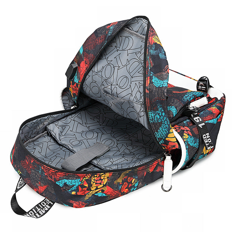 Classy Men's Good-looking Simple Thermal Transfer Universal Backpack