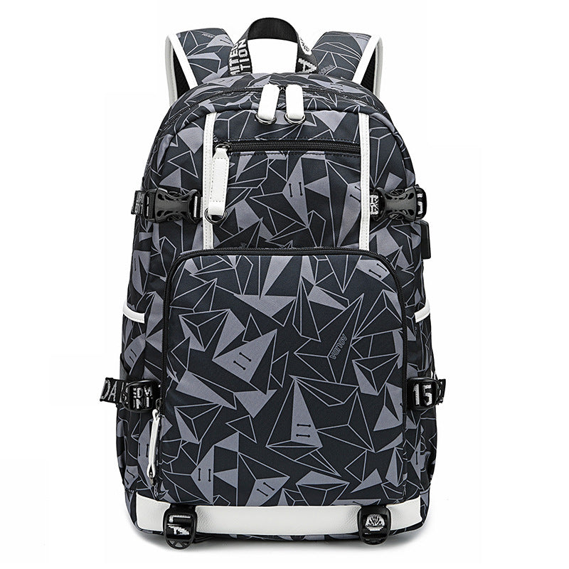 Classy Men's Good-looking Simple Thermal Transfer Universal Backpack